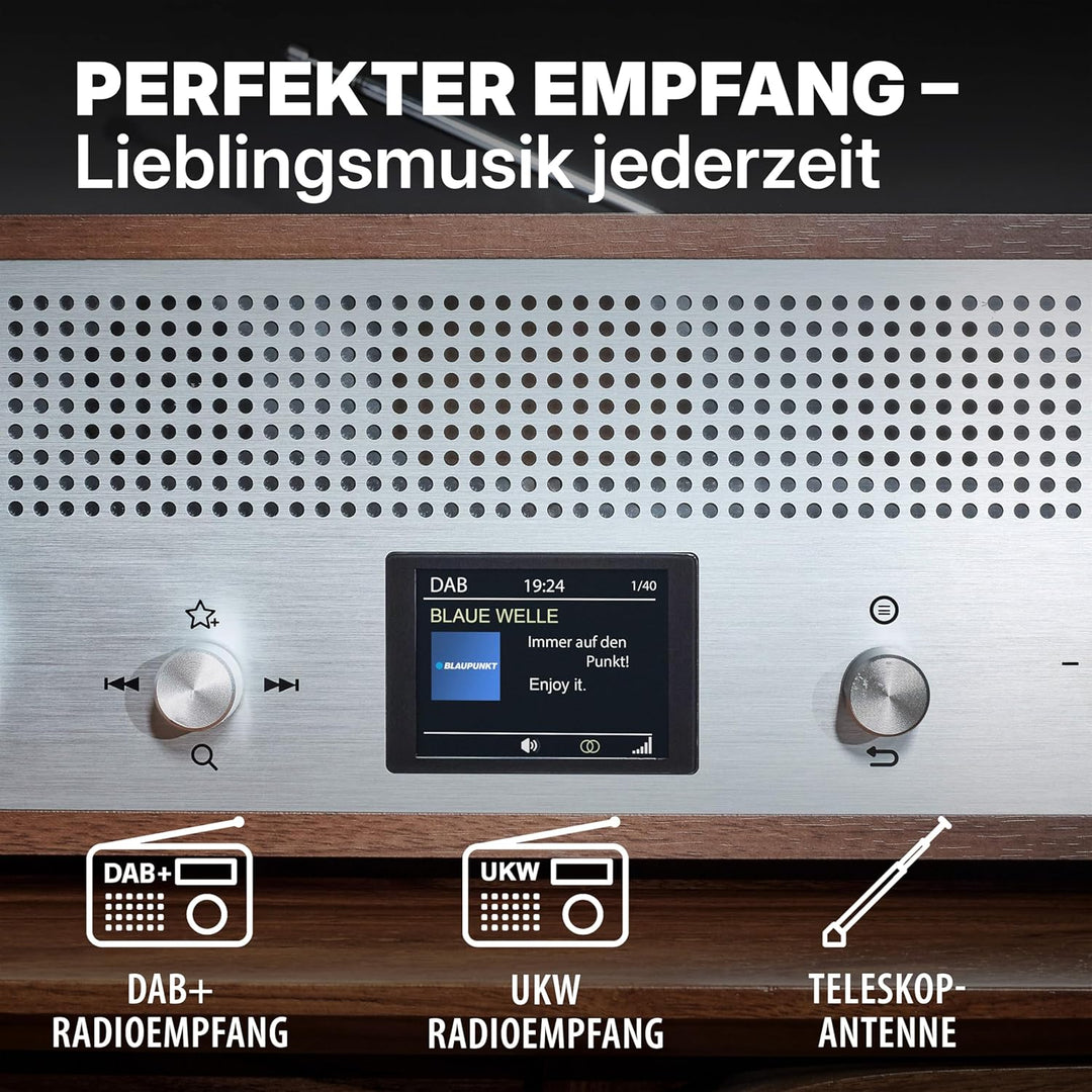 BLAUPUNKT Verona RXD 190 DAB+ mit AUX IN und Bluetooth - 15 Watt RMS Radio mit LC-Farbdisplay, Radio