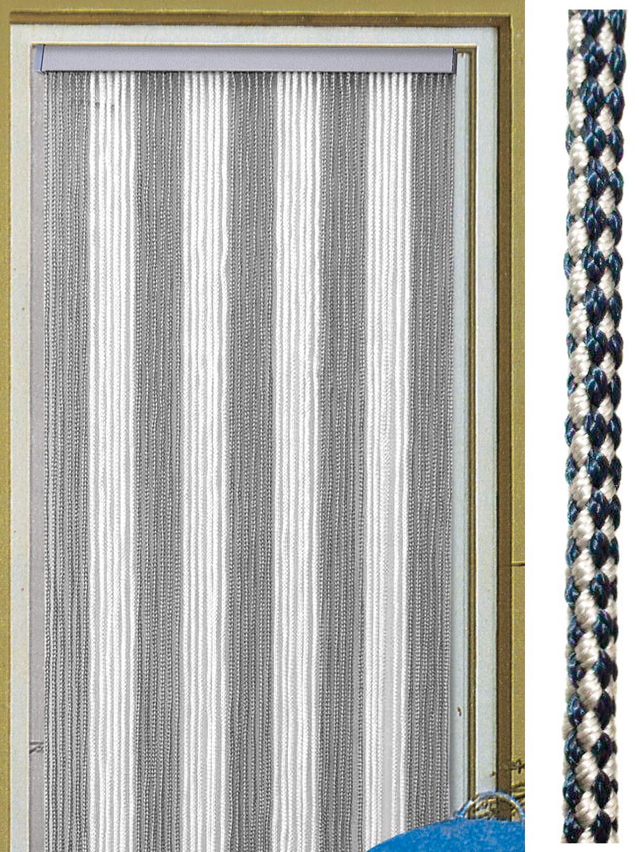 Türvorhang Korda 60 × 190 cm weiss/silber