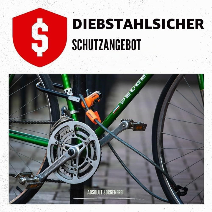 Kryptonite 3298 Uni Keeper 712 Combo I.C. (120cm) Fahrradschloss, Black, 120 cm