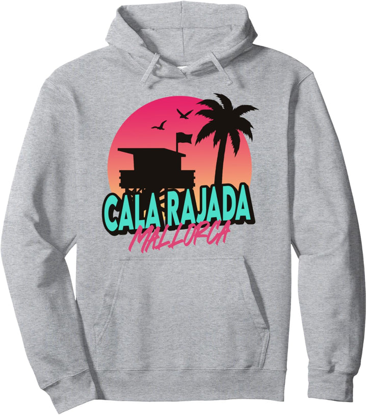 Vintage Cala Rajada Spanien Strand Palmen Europa Pullover Hoodie