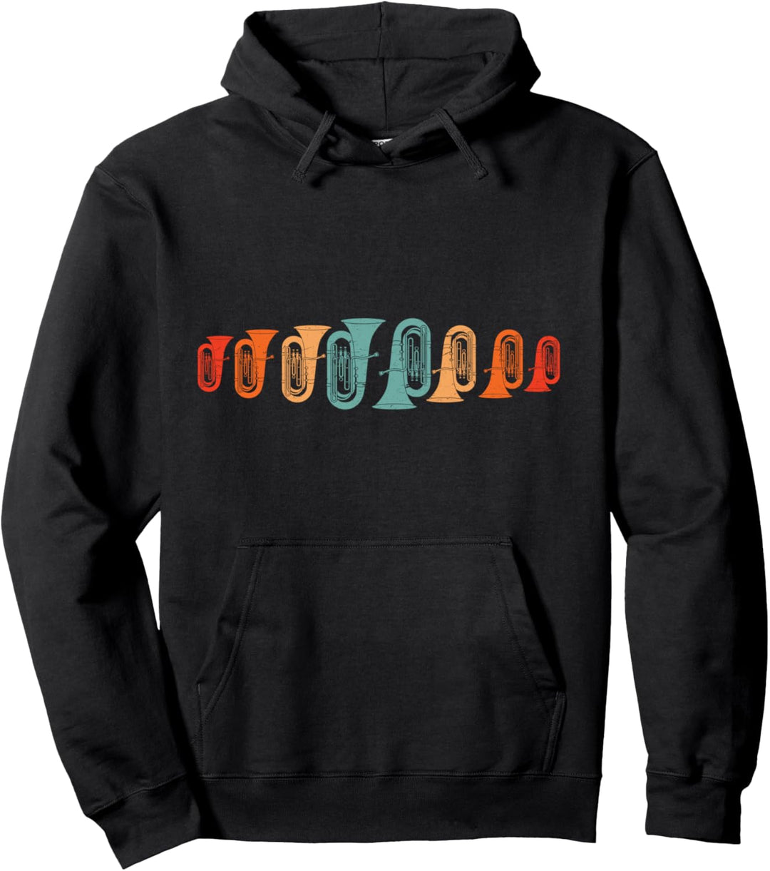 Tuba Retro Tuba-Spieler Pullover Hoodie
