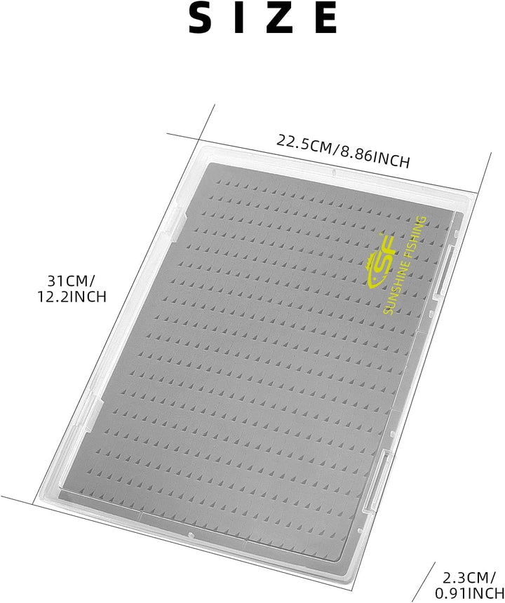 SF Fliegenfischen Box Fliegendose Fliegenbox Köderbox für Fliegen Transparent A4-Grösse # Schaumschi