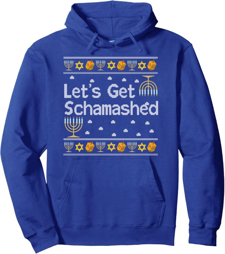 Lassen Sie uns Schamashed Chanukka trinken Wein jüdisches Pullover Hoodie
