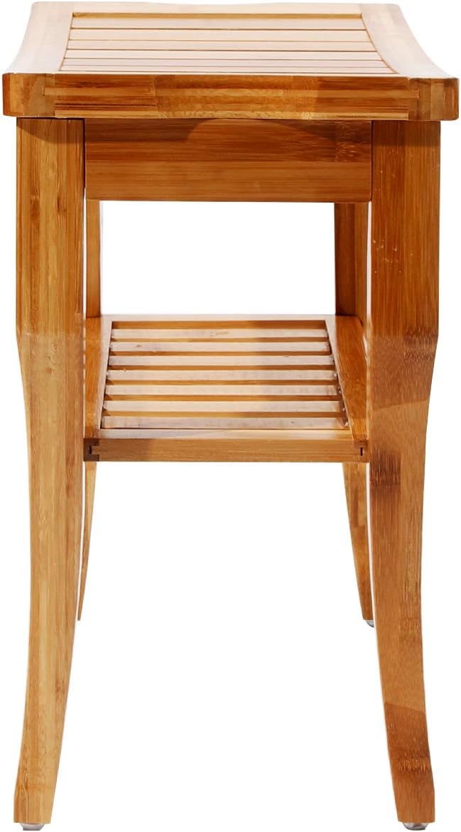 SogesHome Badezimmerhocker Duschhocker Rutschfester wasserdichter,Duschstuhl,Badhocker 2 Etagen，47.5