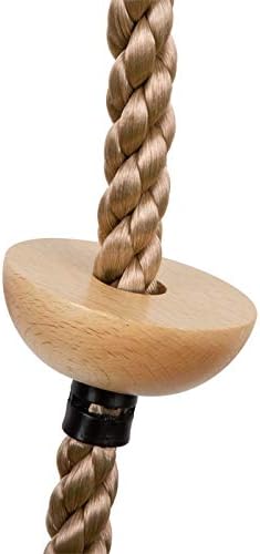 Small Foot Kletterseil mit Fusstritten aus Holz und stabilem Ring zur Aufhängung, in Natur-Optik, ab
