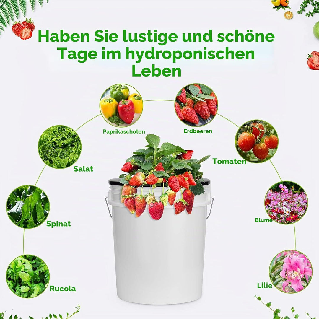 Tectsia Netztöpfe, 15,2 cm, für 1,8 l Eimer, Netz-Topfdeckel, 3 Stück, 2-in-1 breite Lippe, Hydrokul