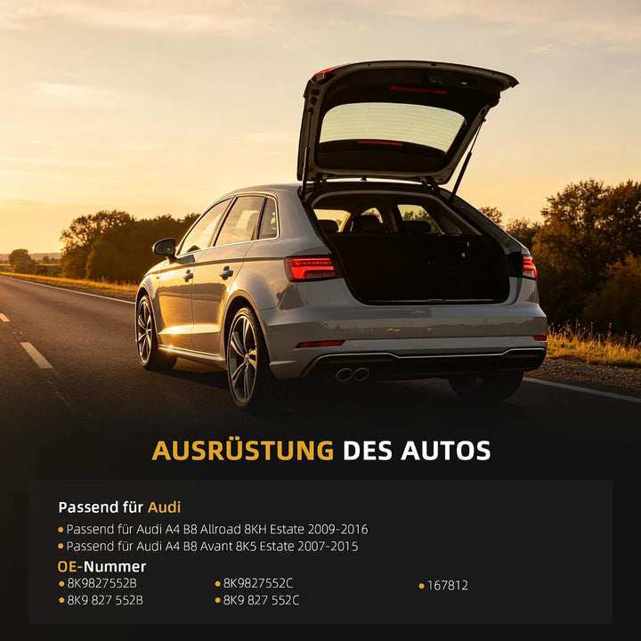 2 Stk Gasfeder Dämpfer Passend für Audi A4 Allroad 2009-2016, Passend für Audi A4 Avant 2007-2015, O