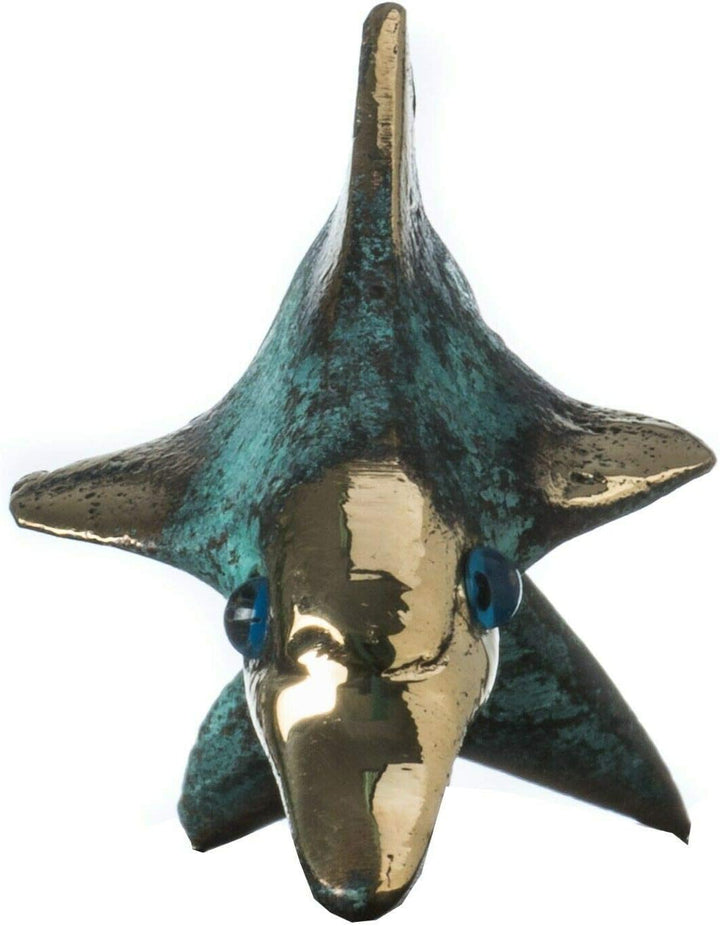 Minoischer Delfin Kreta Knossos Handgemachte Bronze 10.5 cm