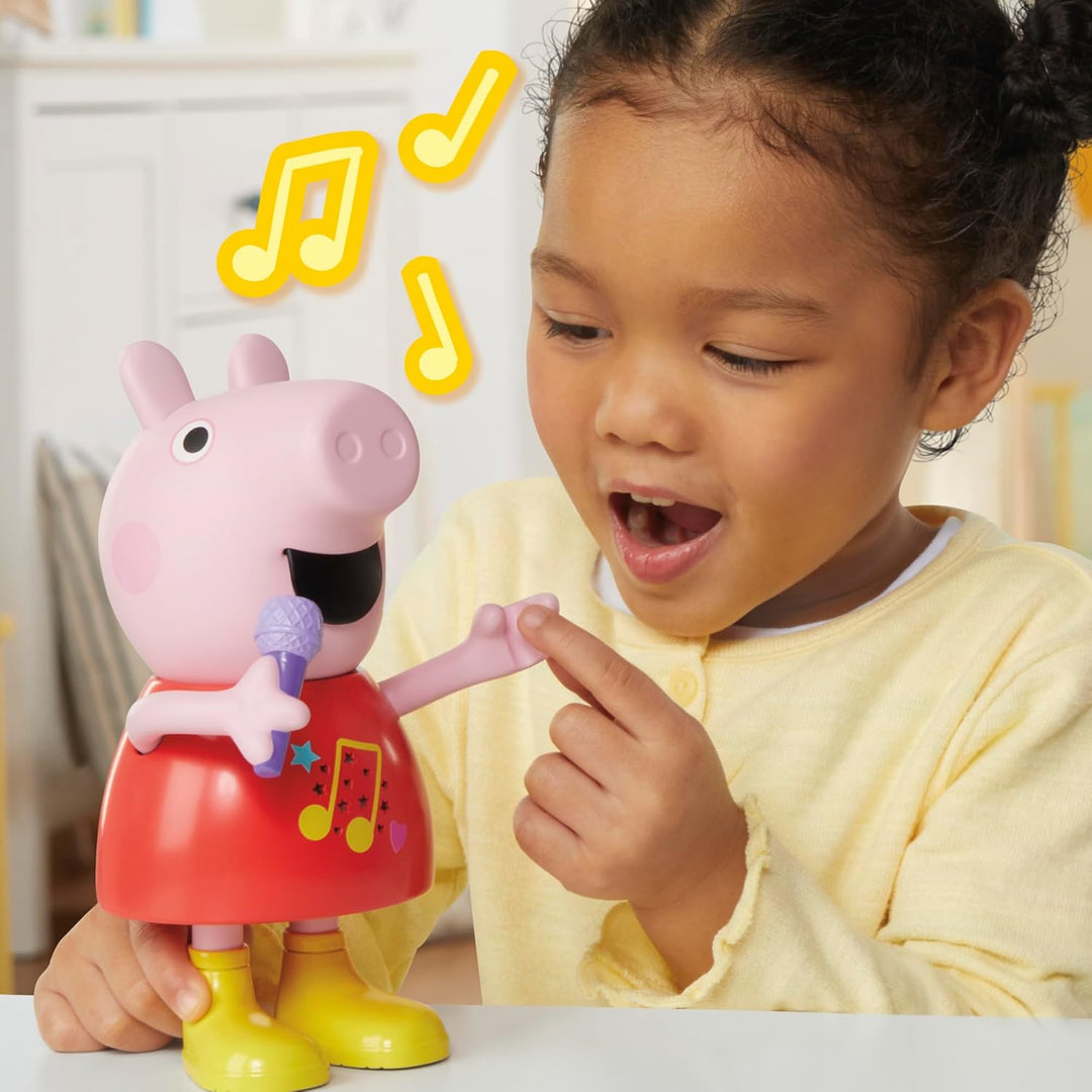 Peppa Pig Plauder- &amp; Singspass Peppa Puppe, Pink, 20 cm Talk and Sing, Talk and Sing
