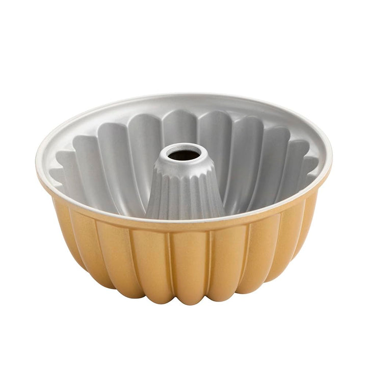 Nordic Ware NW 58677 Elegant Party Bundt Pan Kuchenform Gold, Aluminium, Goldfarben, Ø 22.3 x 9.3 cm