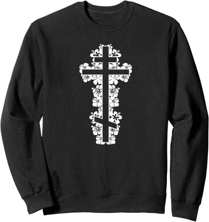 Orthodox mit floralem Christogramm Sweatshirt
