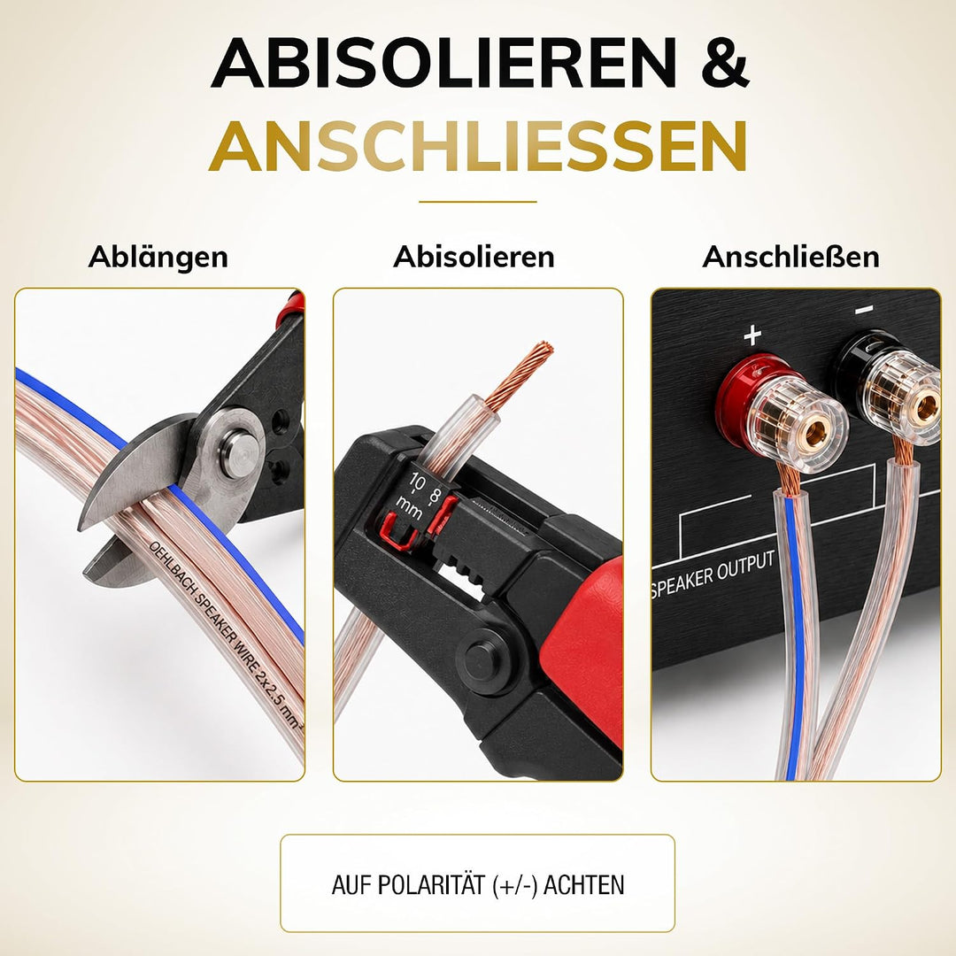 Oehlbach Speaker Wire SP-25 - Stereo HI-FI Lautsprecherkabel, Boxenkabel mit OFC (sauerstofffreies K