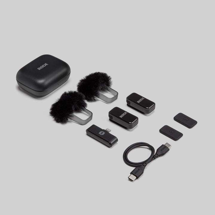 Rode Wireless Micro Drahtloses Mikrofon-System Light-ning mit Interview Micro Handadapter und keepdr