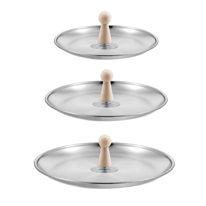 3 Sets Runde Töpferformen für Keramik mit Holzgriff &amp; Edelstahlbasis (14/17/20 cm) Slump Formen Ton-