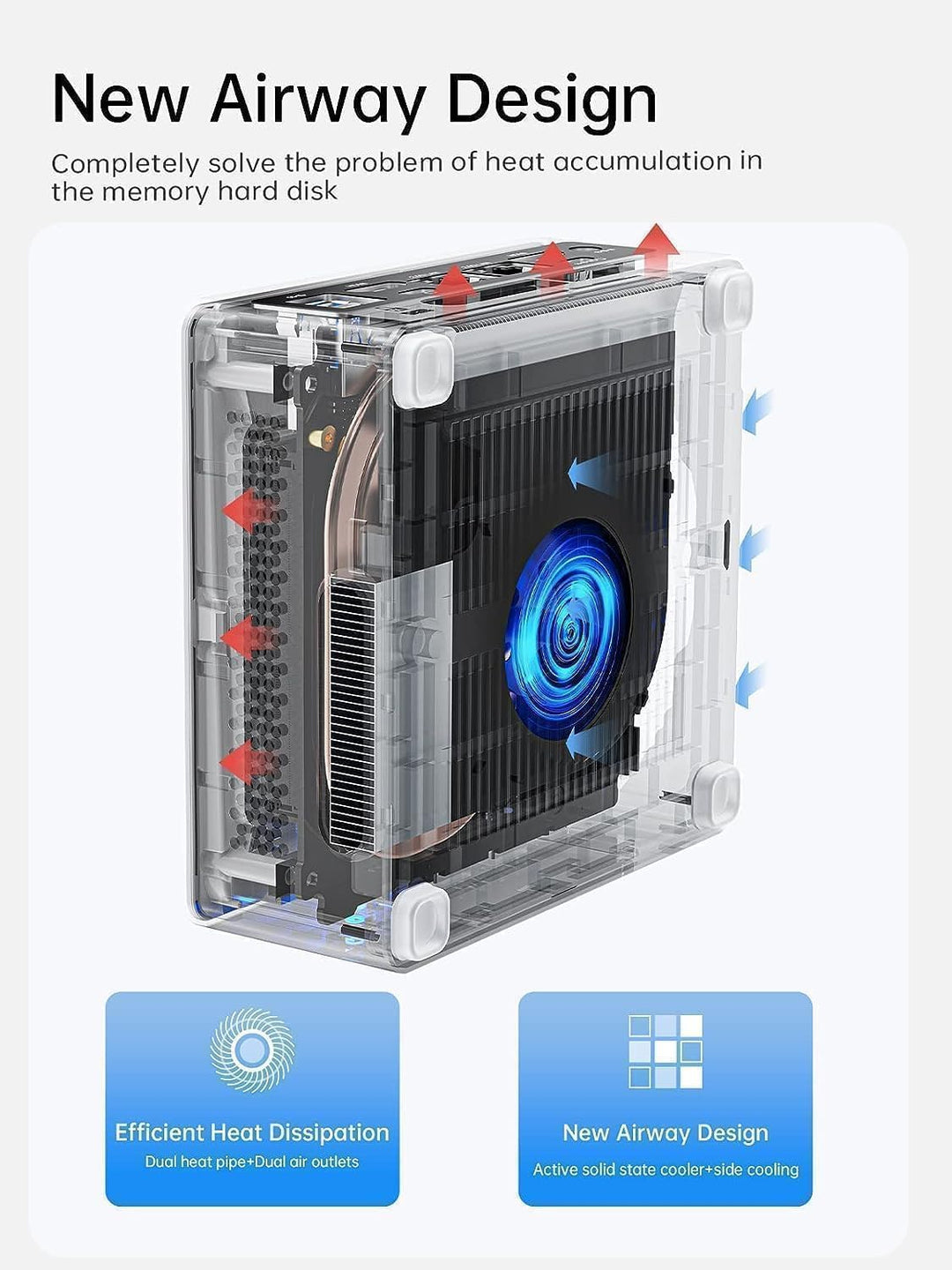 MINIS FORUM NAB6 Lite Mini PC mit Intel Core i5-12600H, 16GB DDR4, 512GB PCIe 4.0 SSD, 12 Kerne / 16