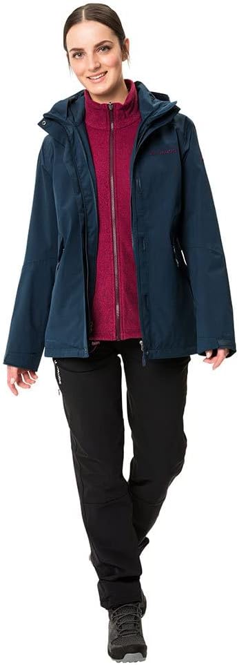 VAUDE Damen Rosemoor 3in1 Jacke Doppeljacke 36 dark sea, 36 dark sea
