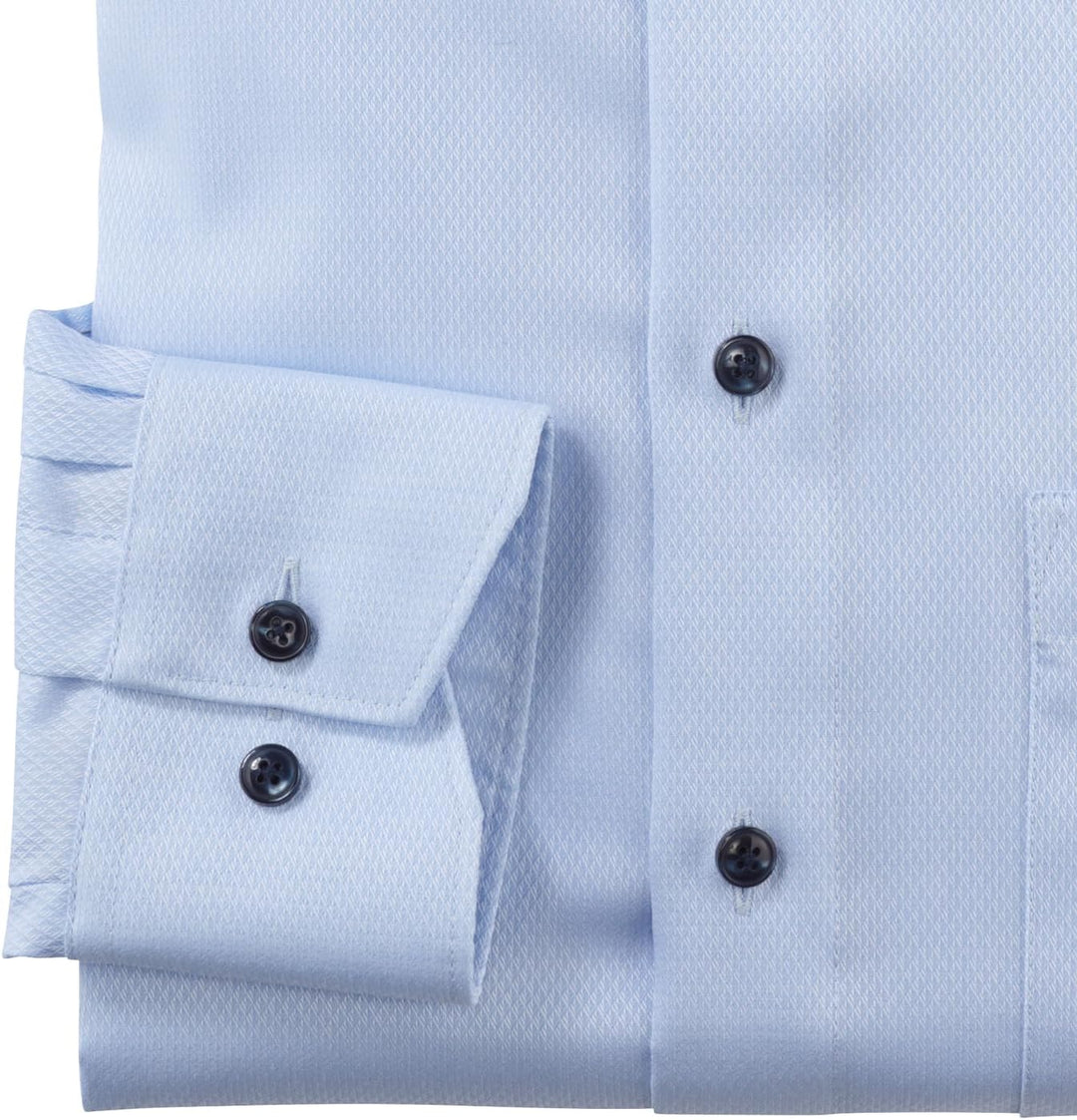 OLYMP Herren Businesshemd Langarm Luxor,Einfarbig,modern fit,Button-Down-Kragen 47 Grosse Grössen Bl