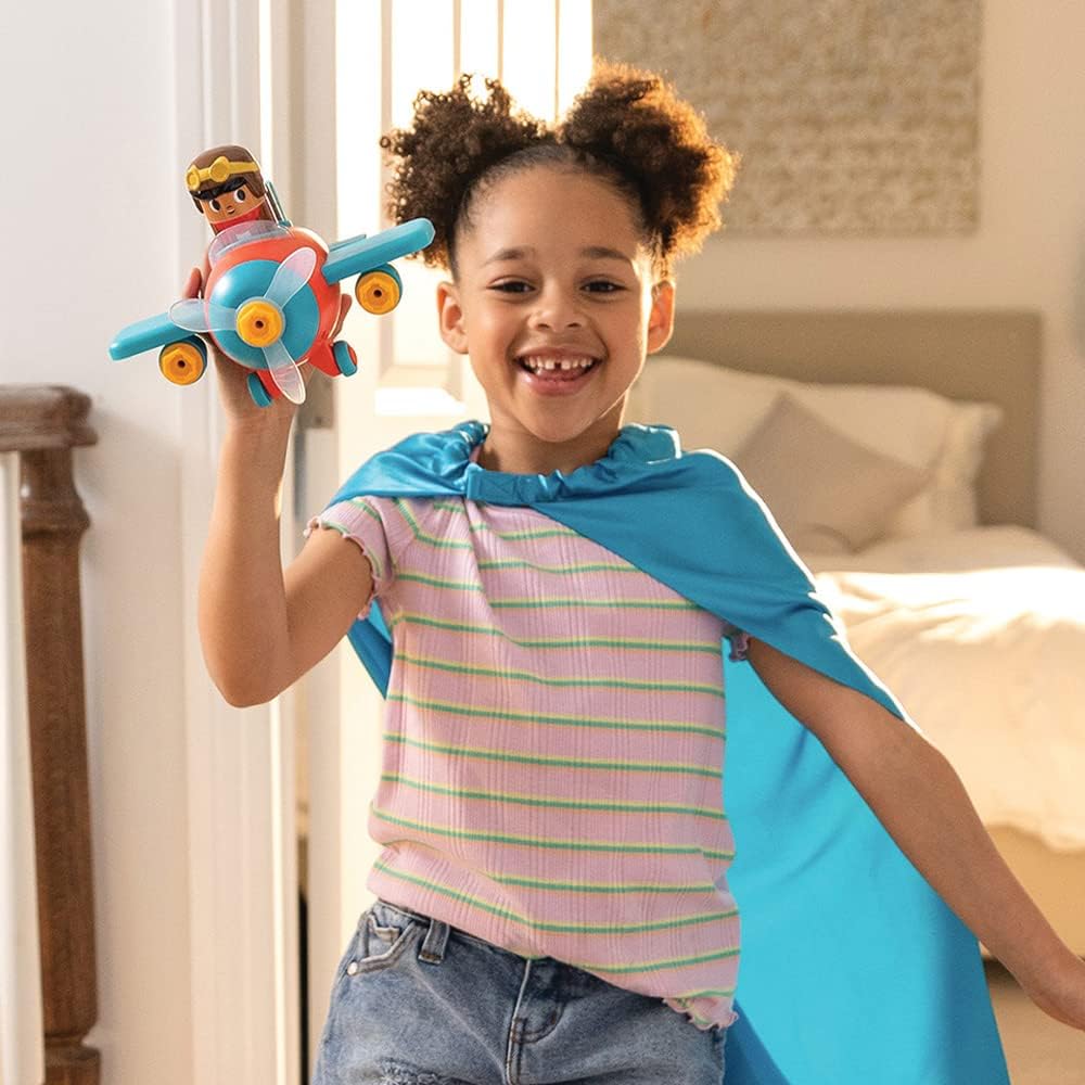 Learning Resources Design &amp; Drill Schrauberkumpel Flugzeug, Flieger-Spielset mit Flugzeug und Pilotf