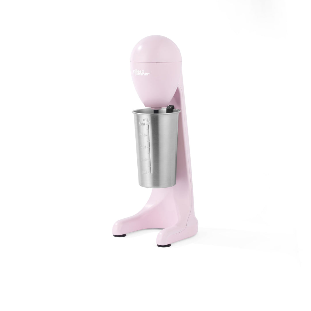 Giles &amp; Posner Milchshake-Maker – Elektrischer Getränkezubereiter mit 500 ml Edelstahlbecher, 2 Gesc