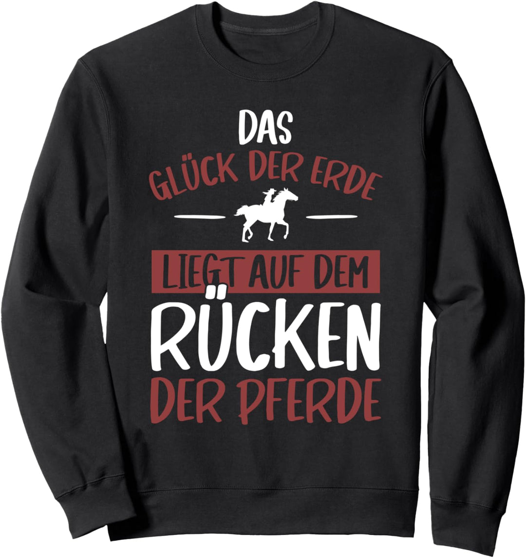 Reitsport Pferde Machen Glücklich Mädchen Reiterin Stall Sweatshirt