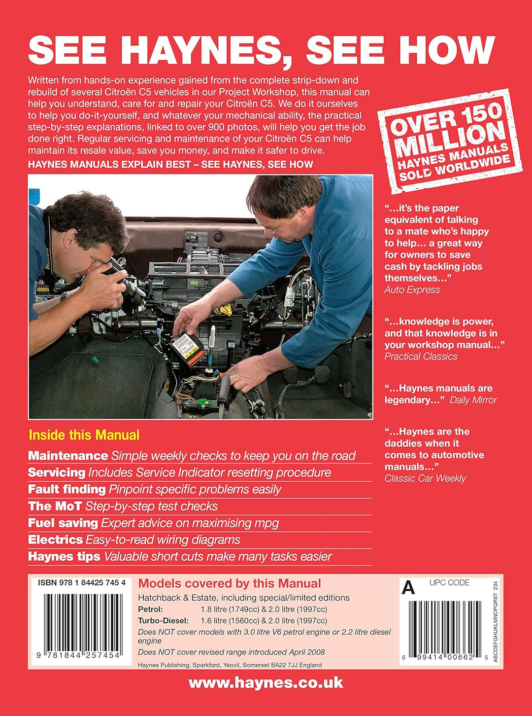 Citroen C5 Owners Workshop Manual