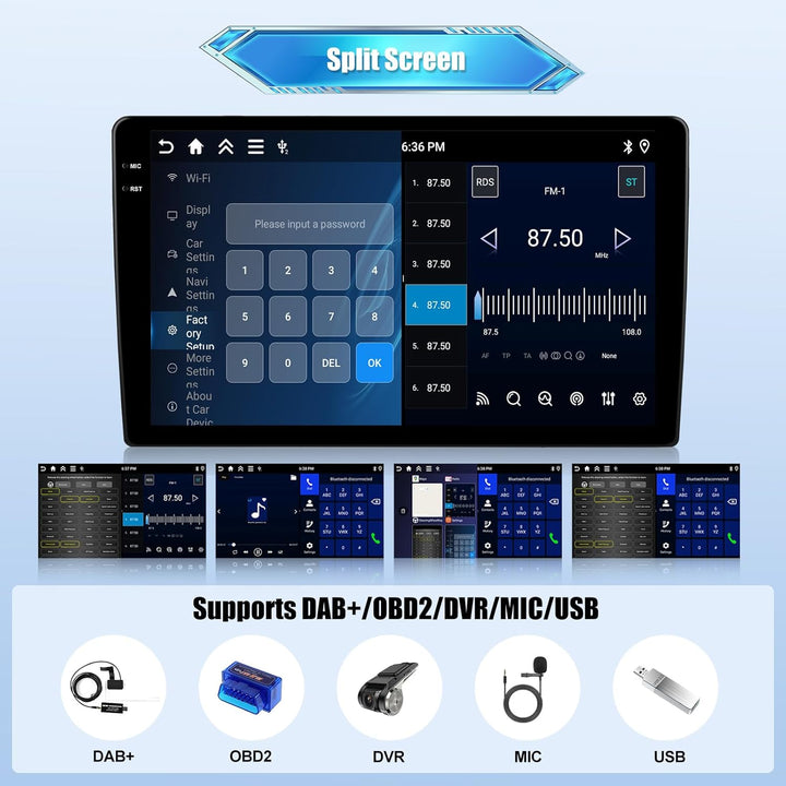 Android 15, 4G+128G CAMECHO Autoradio 2Din für Mercedes Benz Smart Fortwo 451 2005-2010 mit Wireless
