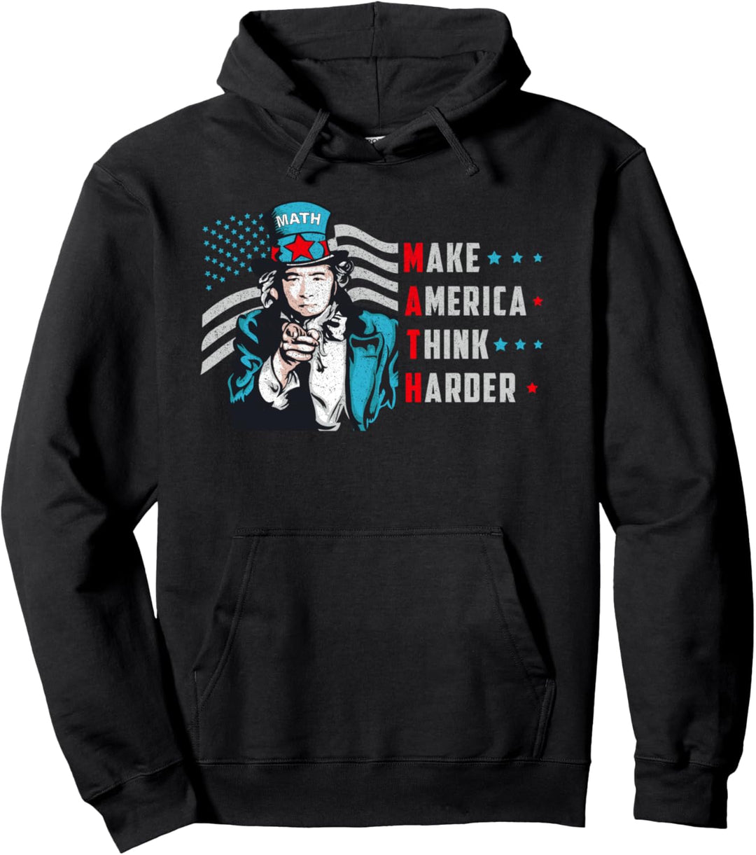 Andrew Yang 2020 MATH Make America Think Harder Pullover Hoodie