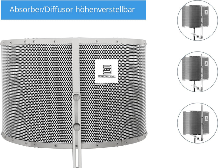 Pronomic MP-60 Micscreen, Mikrofon Schirm, Akustik Absorber und Diffusor - Ideal für Studio oder Pod