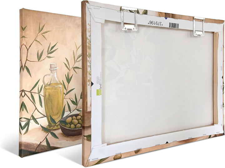 ARTland Leinwandbilder Wandbild Bild auf Leinwand 60 x 45 cm Landschaften Garten Malerei Creme Schat