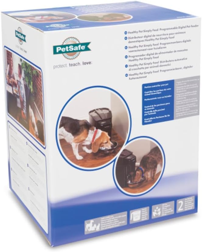 PetSafe Healthy Pet Simply Feed Programmierbarer Digitaler Futterautomat, 5,6 Liter Füllmenge, 4 D-B