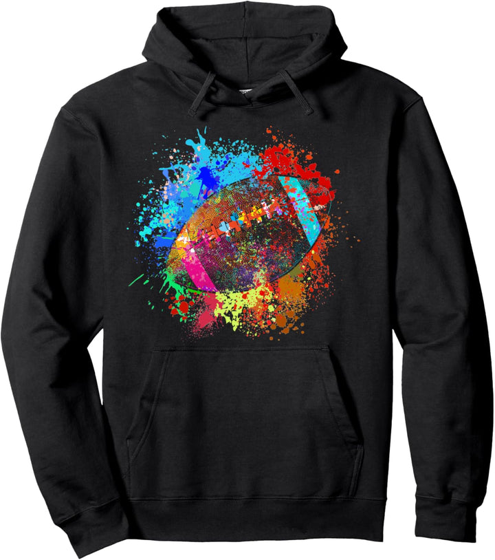Bunter American Football Splash Design Pullover Hoodie
