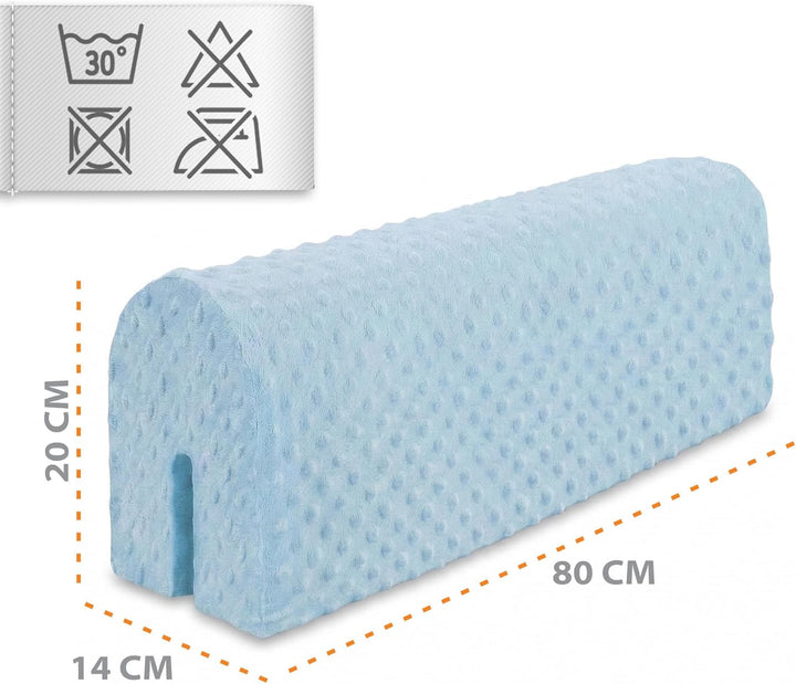 Bettkantenschutz für Kinderbetten Minky 80 cm - Schutz für Bettrahmen Baby Bett rausfallschutz für b