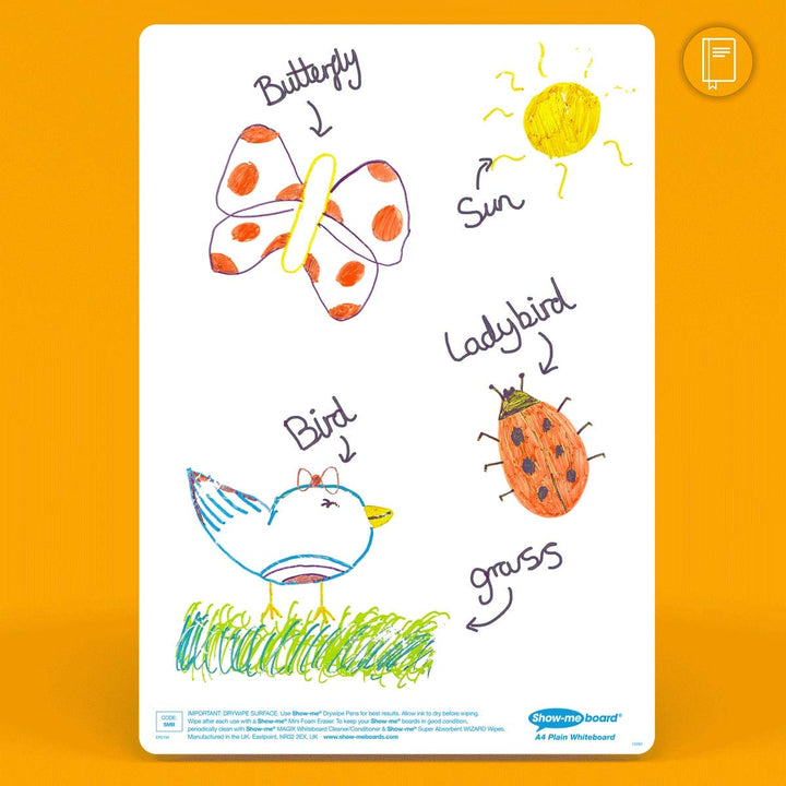 Trocken abwischbare Whiteboards A4, neutral, 10 Stück 10 Pack, 10 Pack