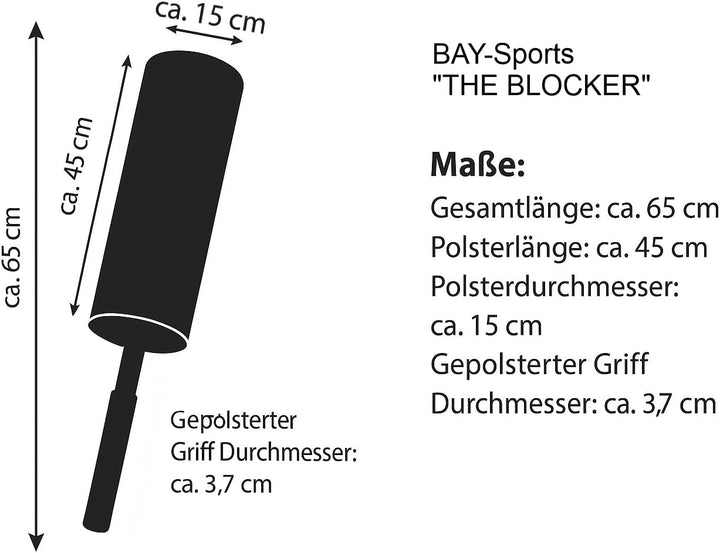 BAY Blocker 65 cm Schlagpolster mit Stiel Griff Box Sticks Blockierer Boxen Softstick Schaumstoff Sc