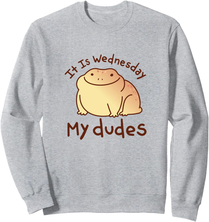 It Is Wednesday My Dudes Cute Frosch Cartoon Happy Toad Sweatshirt