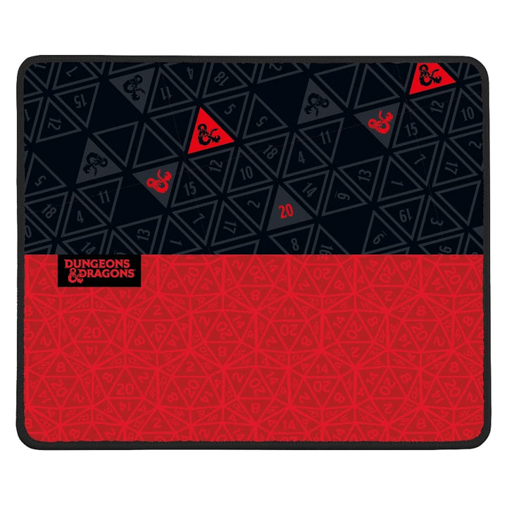 Konix Dungeons &amp; Dragons Gaming-Mauspad 32 x 27 cm - rutschfeste Gummibasis - rot und schwarz Dungeo