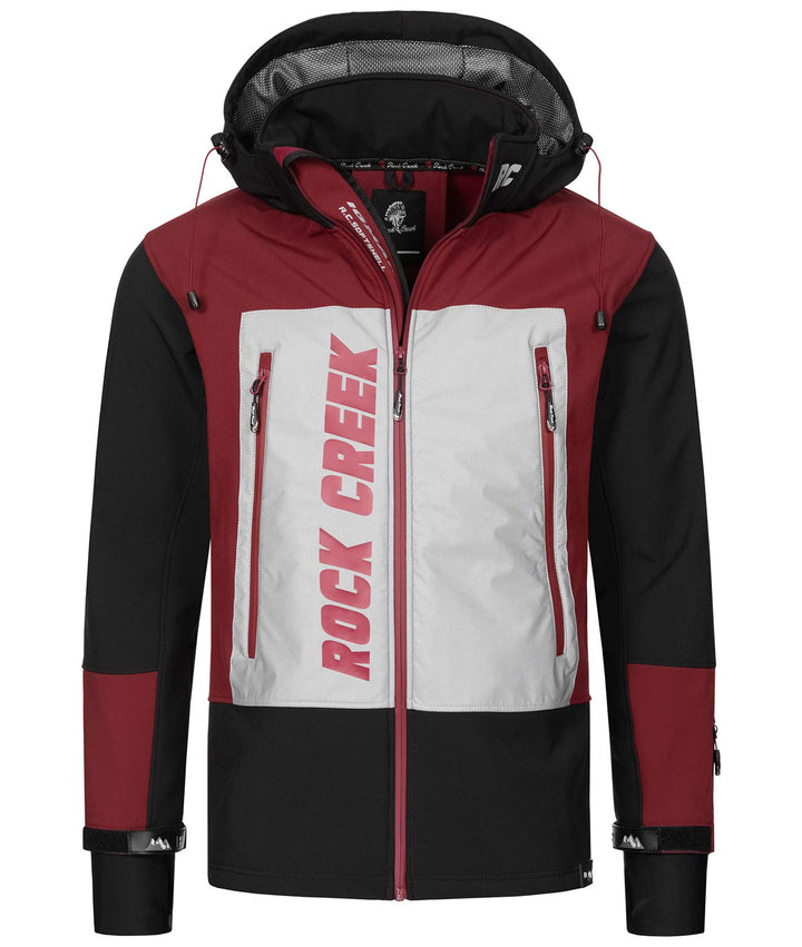 Rock Creek Herren Softshell Jacke Outdoor H-238, Schwarz