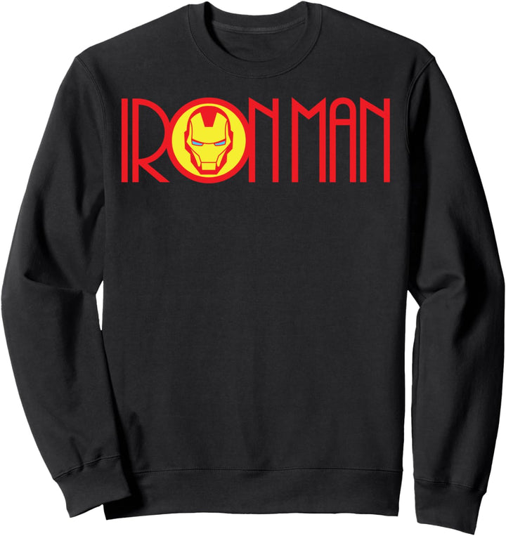 Marvel Iron Man Long Font Mask Logo Sweatshirt