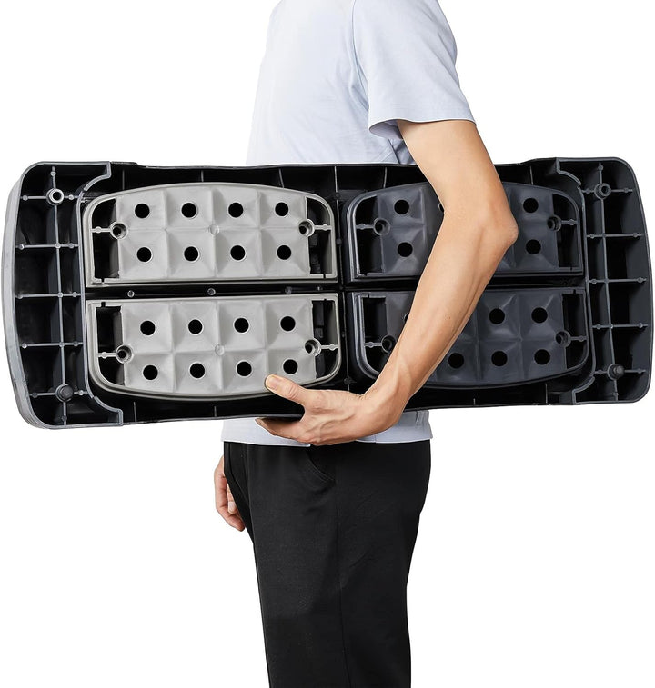 Yaheetech Steppbrett Fitness Aerobic Stepper Höhenverstellbar Step Bench mit 3 Stufen (10/15/20 cm)