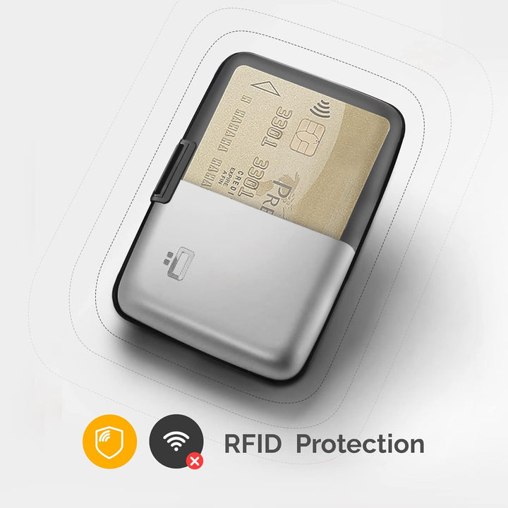 ÖGON -Designs- Alu Kartenetui RFID Schutz gegen Betrug und Entmagnetisierung Kompaktes Portmonee Mod