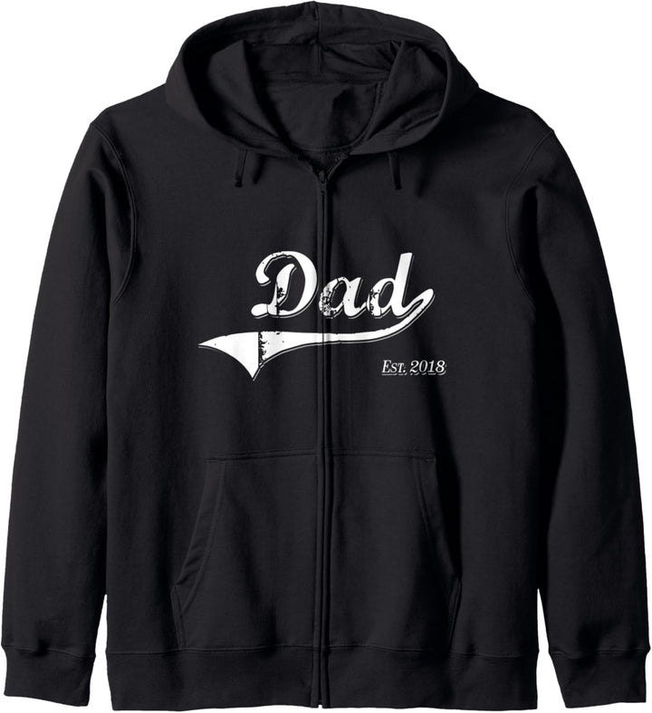 Papa Est 2018 Papa Gegründet Seit 2018 Väterliches Papa Kapuzenjacke