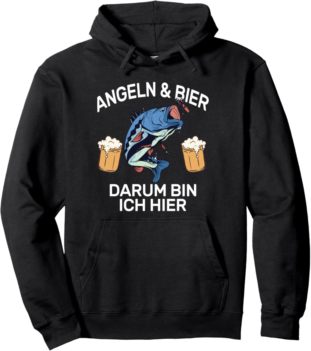 Lustiges Angler - angeln und Bier für Fischer Pullover Hoodie