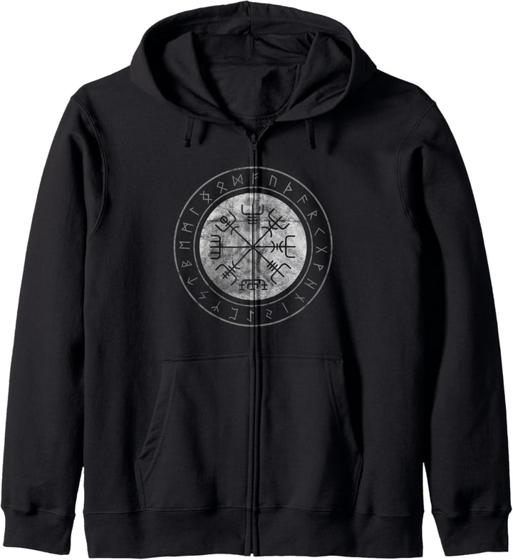 Wikinger Kompass Vegvisir Viking Kelten Germanen Walhalla Kapuzenjacke