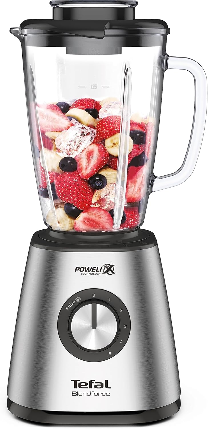 Tefal BL439D Blendforce 2 Standmixer | 800 W | kraftvolles Mixen | 5 Geschwindigkeiten | Pulsfunktio