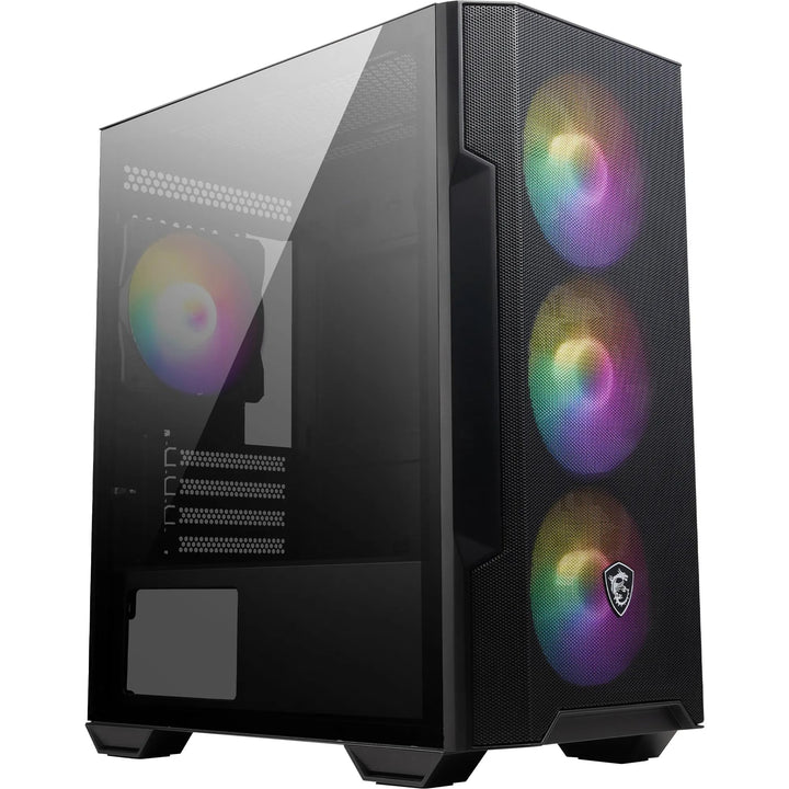 MSI MAG FORGE M100R Mini-Tower PC-Gehäuse, gehärtetes Glas, unterstützt Micro-ATX & Mini-ITX, Mesh-F