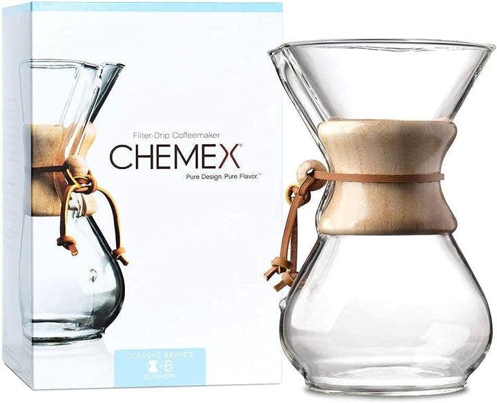 Chemex Kaffeekaraffee mit Holzhals - 6 Tassen