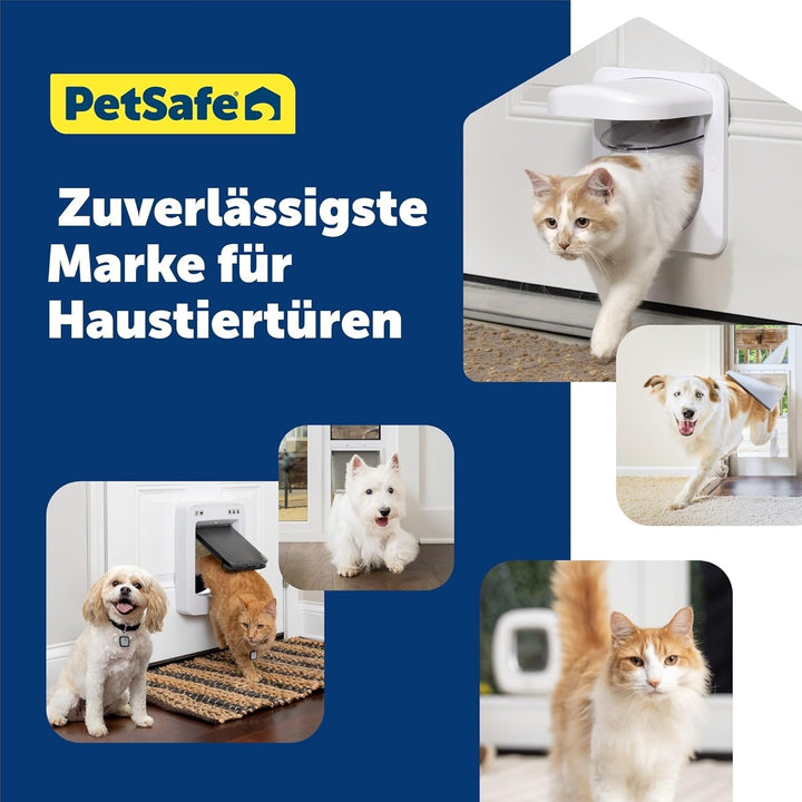 PetSafe Petporte smart flap Mikrochip Katzenklappe, Automatischer Zugang mit Chip-Erkennung, Für Kat