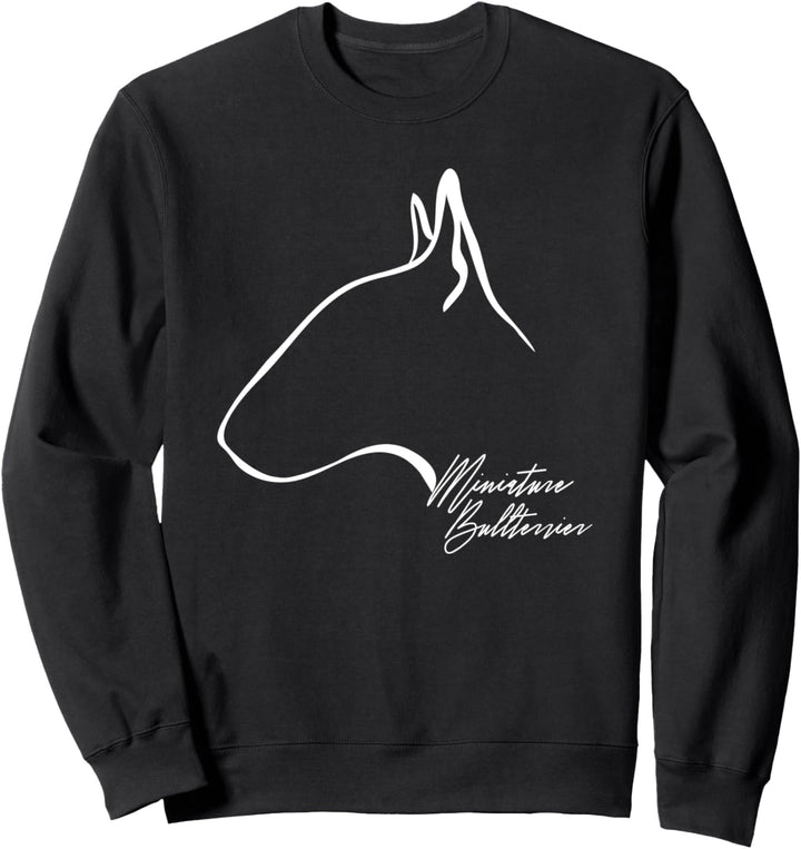 Wilsigns Miniature Bullterrier Profil Hund Geschenk Hunde Sweatshirt