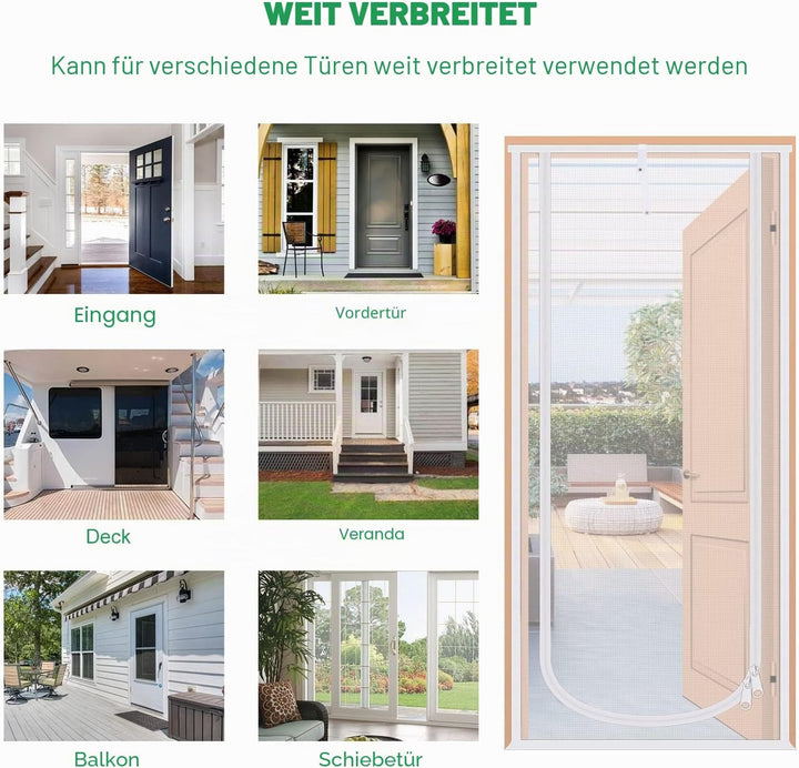 MYPIN Verbesserte Katzengittertür 80x208cm, haustiersichere Gittertür mit beidseitigem Reissverschlu