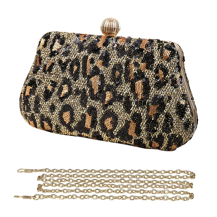 CORIOS Clutch Damen Luxus Abendtasche Glitter Handtasche Glänzend Umhängetasche Elegant Schultertasc